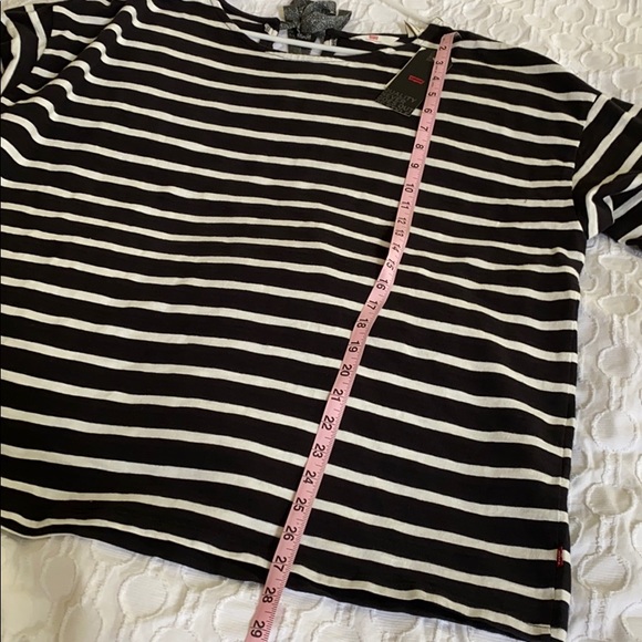 LEVI’S Women’s Black & White Striped Long Sleeve Top Plus Size 3XL NWT - Picture 10 of 12